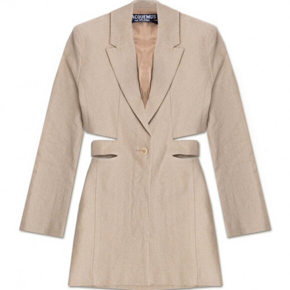 Jacquemus Bari Slash Cutout Blazer Mini Dress - Picture 1 of 5